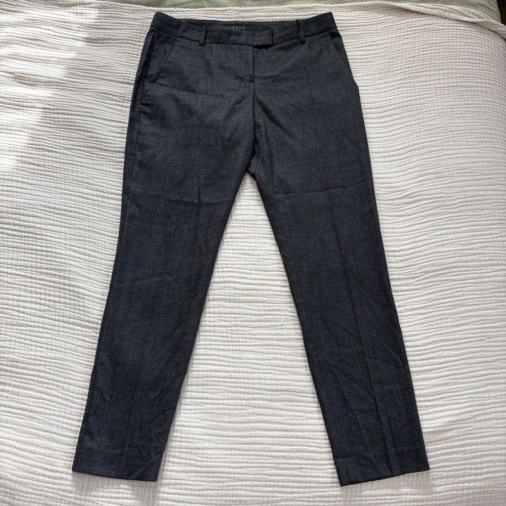 Theory Dress Pants Women's Wool Blend Sz 6 Gray Pockets Career Zipper Fly